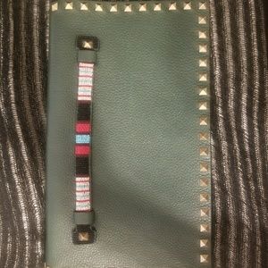 Valentino Rockstud Medium Beaded Flap Clutch